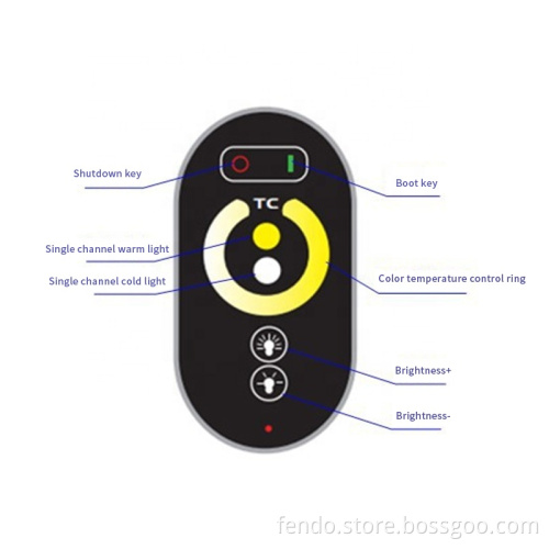 Wireless RF Remote Control for 12V/24V Dimmable LED Lights - Color Temperature Adjustable Controller